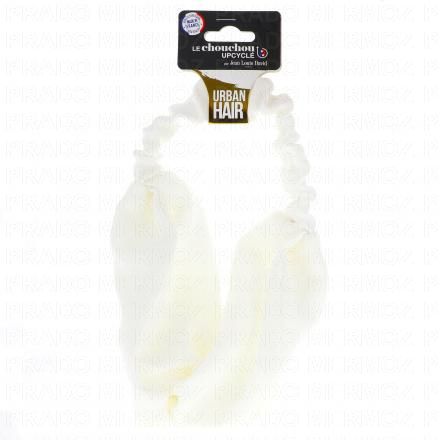 JEAN LOUIS DAVID Urban Hair - Chouchou Upcyclé motif blanc texturé