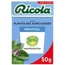 Bonbons Aux Plantes Des Alpes Suisses Menthol 50g