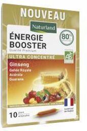 Énergie Booster Ginseng Guarana Bio 10 Ampoules - Boîte 10 ampoules