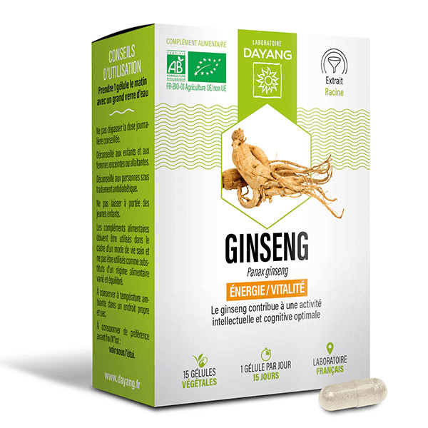 Panax Ginseng Bio Tonique Physique et Intellectuel 15 gélules