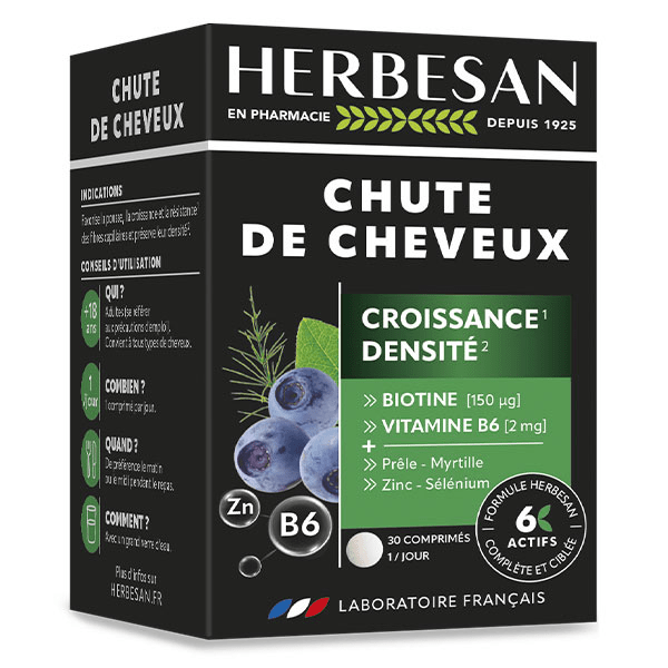 - Chute de cheveux - Croissance & Densité - 30 comprimés