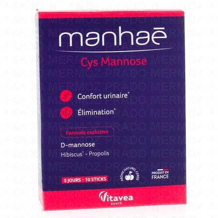 Manhaé Cys Mannose 15+ boite de 10 sticks