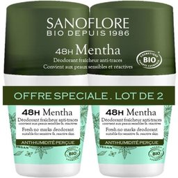 Mentha Déodorant 48h Bio Lot de 2x50ml