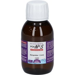 Oligoelements POE N°5 Hypoenergique Manganèse - Cuivre