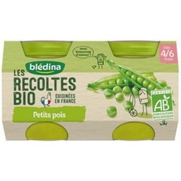 Les Récoltes Bio Petits Pois 4 6 mois 2x130g