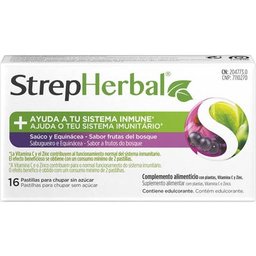 Saúco y Equinácea + Vitamina C y Zinc Frutas del Bosque 16 pastillas