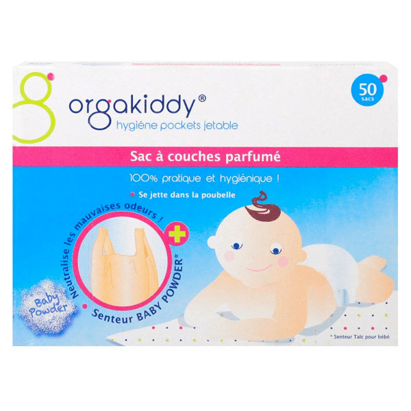Hygiène Pocket Sac à Couches Parfumé Talc 50 unités