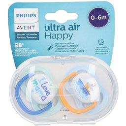 Avent Ultra Air Sucette 0-6 Moins Scf080/09