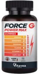 Force G Power Max Gummies - Coup de Boost - Ginseng Guarana - 30 Gummies - Pot 30 gommes