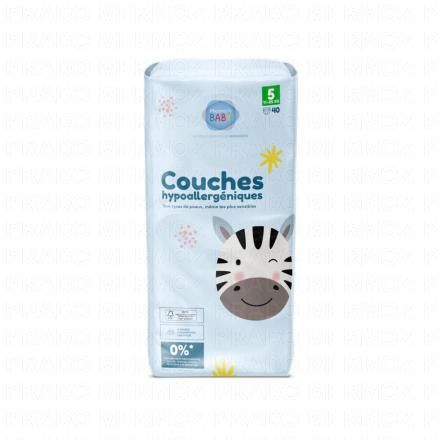 Couches hypoallergéniques taille 5 - 11 à 25kg x40 couches