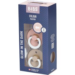 Bibs® Couleur Tétines Nuit Vanille - Rose 6 - 18 mois Taille 2