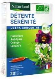 Détente Sérénité Bio 20 Ampoules de 10 ml - Boîte 20 ampoules de 10 ml