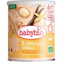 Céréales vanille bio dès 6 mois