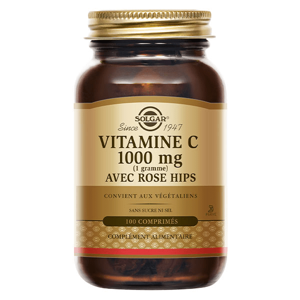 Vitamine C 1000 avec Rose Hips 100 comprimés