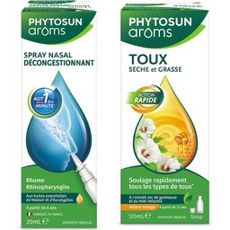 Arôms Spray Nasal + Sirop Toux sèche et grasses