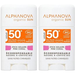 Alphanova Stick Solaire Rose Très Haute Protection Visage Spf50+