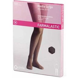 Bas Long Dentelle (A-F) Compression Normale T-Reina Plus Cappuccino