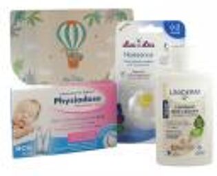 Luc et Léa Valisette Naissance Montgolfière - Coffret 5 produits