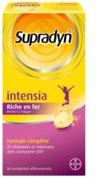 Intensia Multivitamines Minéraux Réduit la Fatigue 30 Comprimés Effervescents - Boîte 30 comprimés