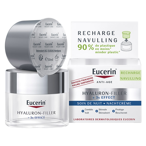 Hyaluron-Filler + 3x Effect Soin de Nuit et Son Éco-Recharge