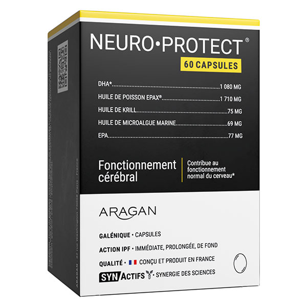 Aragan - - NeuroProtect® - Fonctionnement Cérébral - Oméga 3 - 60 capsules