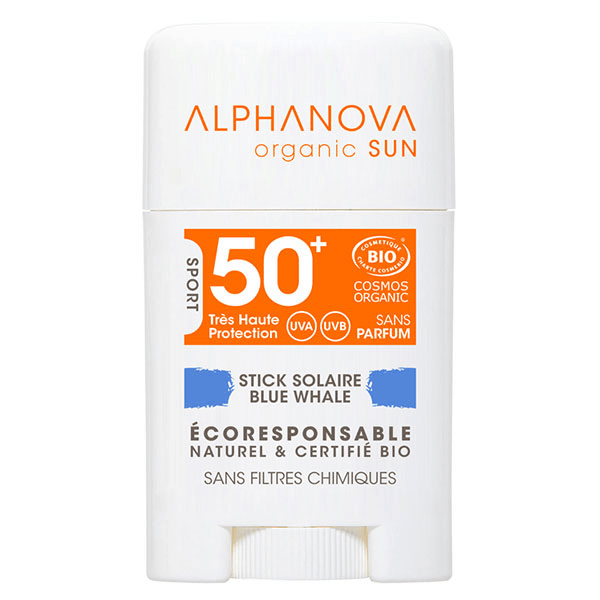Sun Stick Solaire Visage Bleu SPF50+ Bio 10g