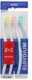 Pierre Fabre Oral Care - Brosse à Dent Basic Souple - Offre Spéciale Trio - Blister 3 brosses à dents