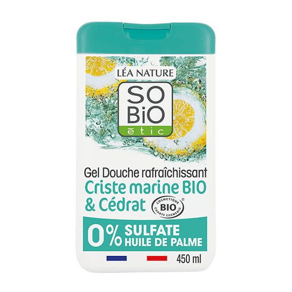 Gel Douche Rafraichissant Cédrat et Criste Marine Bio 450ml