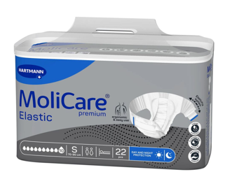 Molicare Premium Slip Elastic 10 gouttes Small - 3 paquets de 22 protections