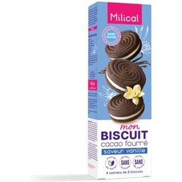 Biscuits Cacao Fourres Vanille 8uts