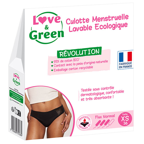 Culotte Menstruelle Lavable Ecologique Taille 36 Flux Normal