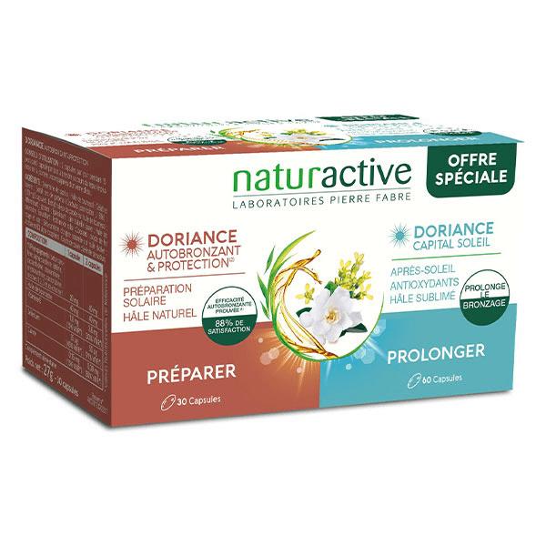 Doriance duo mixte autobronzant protection et capital soleil