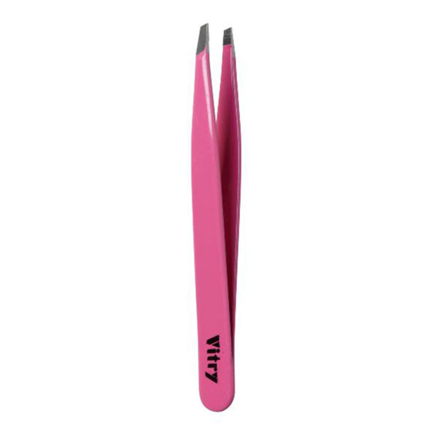 Pince À Épiler Pocket Mors Biais Inox Rose
