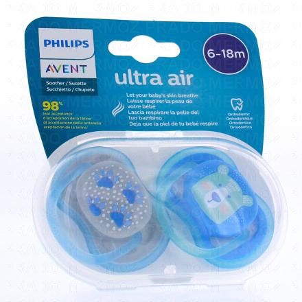 Ultra Air - Sucettes 6-18 mois ours bleu