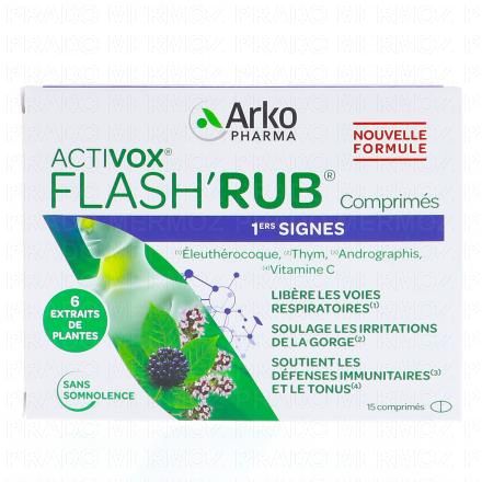 Activox - Flash'Rub 15 comprimés