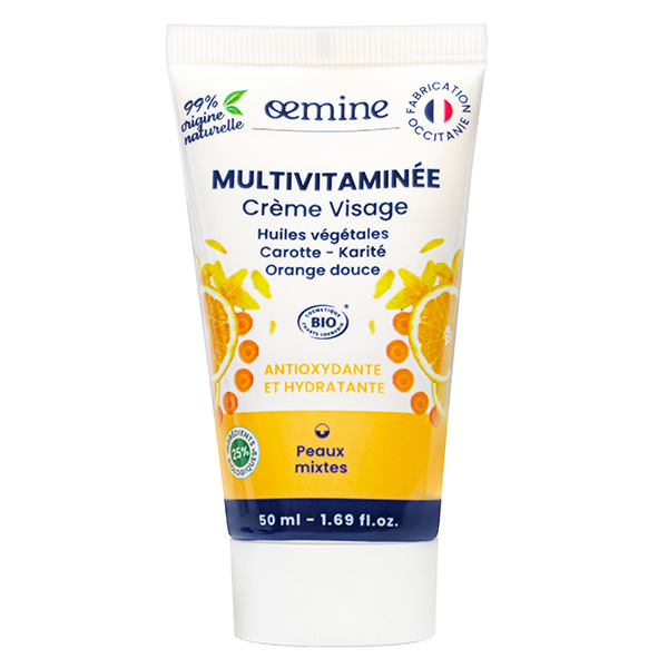 Multivitaminée Crème Visage Bio Antioxydante et Hydratante Peaux Mixtes 50ml