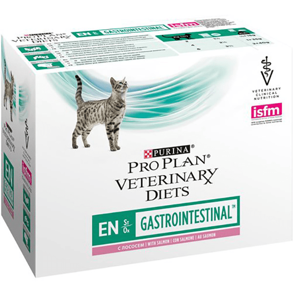 Proplan Veterinary Diets Chat Gastro Intestinal ST/OX Saumon Sachet 10 x 85g