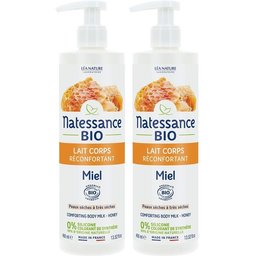 Natessance Lait Corps Réconfortant Miel Bio Peaux Sèches à Très Sèches