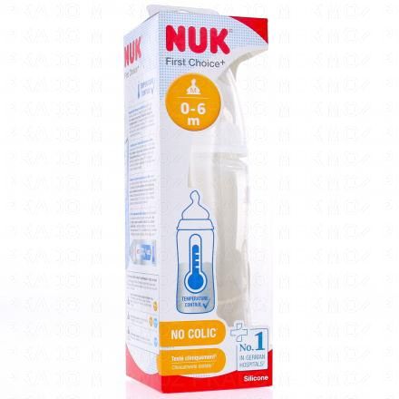 First Choice+ - Biberon 1er âge 0-6mois 300ml blanc