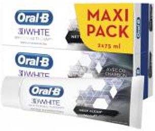 3D White Whitening Therapy Nettoyage Intense Charbon 2 x 75 ml - Lot 2 x 75 ml