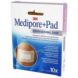 Medipore+ Pad Pansement Stérile 5 x 7,2cm 10uts