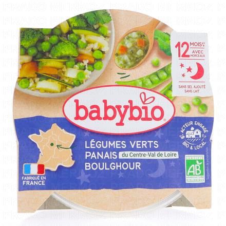 Repas du Soir - Petit plat Légumes verts, panais, boulghour 230g dès 12 mois