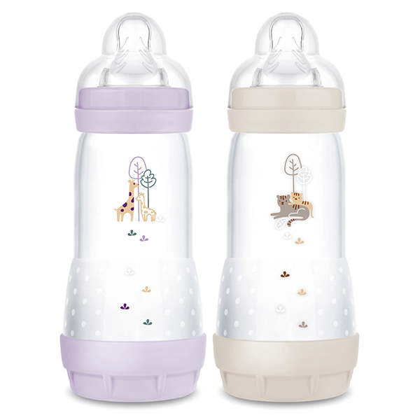 Biberon Esac Lilas + Sable Tétine Débit 3 2 x 320ml