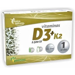 Nutra Nature Vitamines D3 + K2 60caps