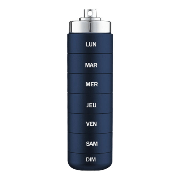 Horizane Santé - Pilulier Métal Nomade - Bleu Marine