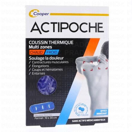 Coussin thermique multizones en microbilles 10x30cm
