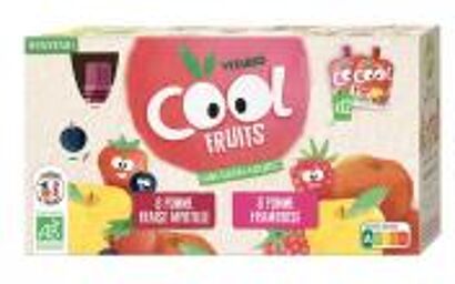 Cool Fruits Gourdes Multiparfums 2 Recettes Bio 12 x 90 g - Boîte