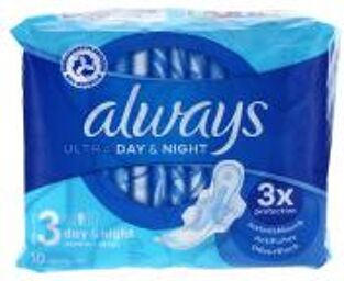 Ultra Day & Night 10 Serviettes Hygiéniques Taille 3 - Paquet 10 serviettes