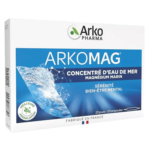 Arkomag Nervosité & Fatigue magnésium 20 ampoules