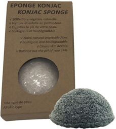 Éponge Konjac au charbon de Bambou